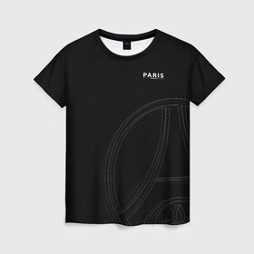 Женская футболка 3D с принтом PSG | Core Big Logo Black (New 2022/23) в Курске, 100% полиэфир ( синтетическое хлопкоподобное полотно) | прямой крой, круглый вырез горловины, длина до линии бедер | 0x000000123 | messi | neymar | paris saint germain | psg | месси | нейимар | псж