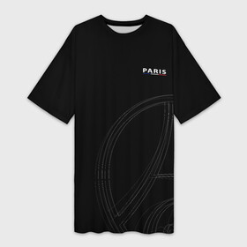 Платье-футболка 3D с принтом PSG | Core Big Logo Black (New 2022 23) в Курске,  |  | 0x000000123 | messi | neymar | paris saint germain | psg | месси | нейимар | псж