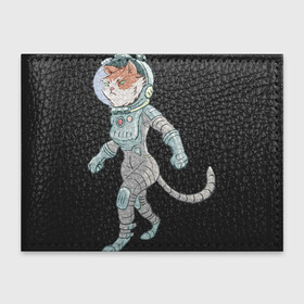 Обложка для студенческого билета с принтом Рыжий космонавт в Курске, натуральная кожа | Размер: 11*8 см; Печать на всей внешней стороне | Тематика изображения на принте: арт | астронавт | космонавт | космос | кот | котейка | кошка | рисунок | рыжая кошка | рыжий кот | скафандр