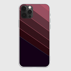 Чехол для iPhone 12 Pro Max с принтом Коричнево-фиолетовый узор  в Курске, Силикон |  | абстрактный | геометрический | диагональный узор | коричневый | косые полосы | современный | фиолетовый | шоколадный