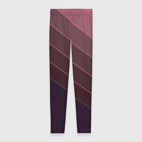 Леггинсы 3D с принтом Коричнево-фиолетовый узор  в Курске, 80% полиэстер, 20% эластан | Эластичный пояс, зауженные к низу, низкая посадка | абстрактный | геометрический | диагональный узор | коричневый | косые полосы | современный | фиолетовый | шоколадный