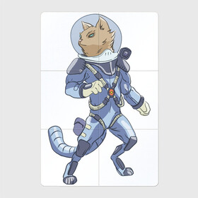 Магнитный плакат 2Х3 с принтом Рыжий космонавт в Курске, Полимерный материал с магнитным слоем | 6 деталей размером 9*9 см | арт | астронавт | космонавт | космос | кот | кот астронавт | кот космонавт | котейка | кошка | рисунок | рыжая кошка | рыжий кот | скафандр