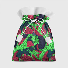 Подарочный 3D мешок с принтом Абстрактный пуантилизм  в Курске, 100% полиэстер | Размер: 29*39 см | Тематика изображения на принте: абстрактный | в горошек | детский | для детей | зеленый | красный | модный | пуантилизм | разноцветный | современный