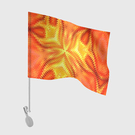 Флаг для автомобиля с принтом Желто-оранжевая абстракция  в Курске, 100% полиэстер | Размер: 30*21 см | желто оранжевый | желтый | зигзаги | иллюзия | креативный | летний | осенний | фентези