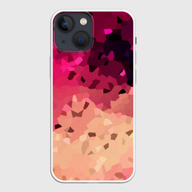 Чехол для iPhone 13 mini с принтом Бежево малиновый абстрактный в Курске,  |  | абстрактный | бежевый | камуфляжный | летний | малиновый | модный | паттерн | современный | текстура | фуксия