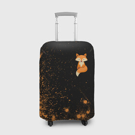Чехол для чемодана 3D с принтом Foxy - Paint в Курске, 86% полиэфир, 14% спандекс | двустороннее нанесение принта, прорези для ручек и колес | fox | foxy | взрыв | животные | краска | лиенок | лис | лиса | лисами | лисий | лисичка | лисичкой | лисой | лисы | милая | милота | милые | рыжая | рыжие