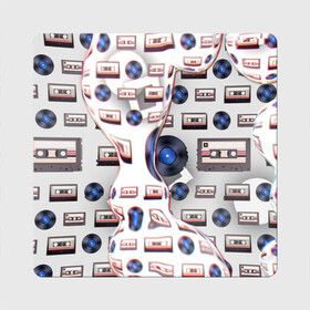 Магнит виниловый Квадрат с принтом дискотека 80 в Курске, полимерный материал с магнитным слоем | размер 9*9 см, закругленные углы | Тематика изображения на принте: 2000 | 80 | 90 | винил | группа | дискотека | кассета | кино | концерт | магнитофон | мама | музыка | папа | пластинка | проигрыватель | стадион