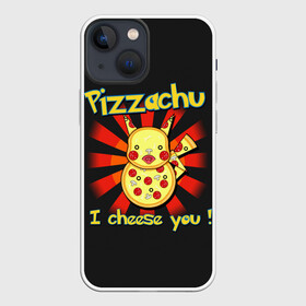 Чехол для iPhone 13 mini с принтом Пиццачу в Курске,  |  | anime | pikachu | pizza | pokemon | poket monster | poketmon | аниме | анимэ | карманные монстры | пикачу | пицца | покемон