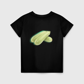 Детская футболка 3D с принтом Народный кошмар, Кабачки в Курске, 100% гипоаллергенный полиэфир | прямой крой, круглый вырез горловины, длина до линии бедер, чуть спущенное плечо, ткань немного тянется | бесполезный овощ | кабачки | консервация | мама передала | мемы | нашествие кабачков