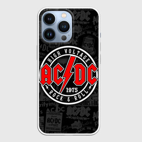 Чехол для iPhone 13 Pro с принтом AC DC HIGH VOLTAGE в Курске,  |  | ac dc | angus young. | back in black | brian johnson | hells bells | highway to hell | rock | thunderstruck | tnt | ангус янг | брайан джонсон | группа | музыка | рок | эйси диси