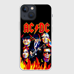 Чехол для iPhone 13 mini с принтом AC DC HIGHWAY TO HELL в Курске,  |  | ac dc | angus young. | back in black | brian johnson | hells bells | highway to hell | rock | thunderstruck | tnt | ангус янг | брайан джонсон | группа | музыка | рок | эйси диси