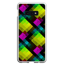 Чехол для Samsung S10E с принтом Абстрактный разноцветный узор  в Курске, Силикон | Область печати: задняя сторона чехла, без боковых панелей | абстрактный | геометрический | желтый | зеленый | молодежный | мраморный | разноцветный | современный | черный