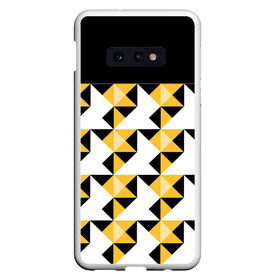 Чехол для Samsung S10E с принтом Черно-желтый геометрический  в Курске, Силикон | Область печати: задняя сторона чехла, без боковых панелей | абстрактный | геометрический | желтый | молодежный | мужской | разноцветный | современный | черный