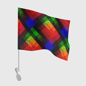 Флаг для автомобиля с принтом Яркий геометрический узор  в Курске, 100% полиэстер | Размер: 30*21 см | абстрактный | геометрический | красный | модный узор | молодежный | мраморный | синий