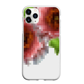 Чехол для iPhone 11 Pro матовый с принтом Пиксельный узор Маки в Курске, Силикон |  | букет | девушкам | детский | женский | маки | модный | цветочный узор | цветы
