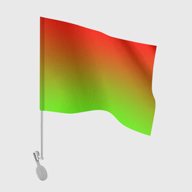 Флаг для автомобиля с принтом Градиент Яблоко в Курске, 100% полиэстер | Размер: 30*21 см | градиент | желтый | зеленый | красный | перелив | переход | фрукты | цвета | яблоко