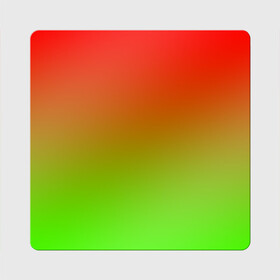 Магнит виниловый Квадрат с принтом Градиент Яблоко в Курске, полимерный материал с магнитным слоем | размер 9*9 см, закругленные углы | Тематика изображения на принте: градиент | желтый | зеленый | красный | перелив | переход | фрукты | цвета | яблоко