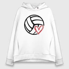 Женское худи Oversize хлопок с принтом Love Volleyball в Курске, френч-терри — 70% хлопок, 30% полиэстер. Мягкий теплый начес внутри —100% хлопок | боковые карманы, эластичные манжеты и нижняя кромка, капюшон на магнитной кнопке | ball | beach | game | love | sport | volley | volleyball | волейбол | волейболист | волейболистка | гол | игра | игрок | любовь | мяч | площадка | пляж | пляжный | победа | сердце | сетка | спорт | тренер | чемпион