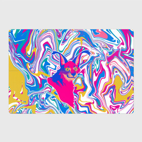 Магнитный плакат 3Х2 с принтом Floppa Art в Курске, Полимерный материал с магнитным слоем | 6 деталей размером 9*9 см | flopa | floppa | каракал | кот мем | мем с котом | русский кот | шлёпа