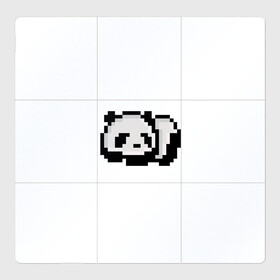 Магнитный плакат 3Х3 с принтом Панда в Курске, Полимерный материал с магнитным слоем | 9 деталей размером 9*9 см | art | pixel | pixelart | милаха | милая панда | панда | панда пиксель арт | пиксели | пиксель | пиксельарт | спящая панда