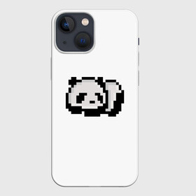 Чехол для iPhone 13 mini с принтом Панда в Курске,  |  | art | pixel | pixelart | милаха | милая панда | панда | панда пиксель арт | пиксели | пиксель | пиксельарт | спящая панда