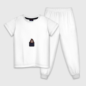 Детская пижама хлопок с принтом Смешная какашка в Курске, 100% хлопок |  брюки и футболка прямого кроя, без карманов, на брюках мягкая резинка на поясе и по низу штанин
 | art | pixel | pixelart | милаха | пиксели | пиксель | пиксельарт