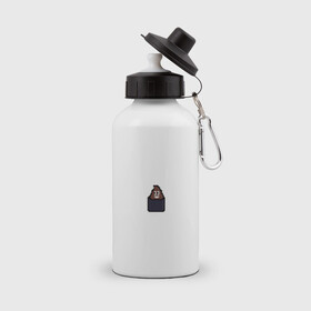 Бутылка спортивная с принтом Смешная какашка в Курске, металл | емкость — 500 мл, в комплекте две пластиковые крышки и карабин для крепления | art | pixel | pixelart | милаха | пиксели | пиксель | пиксельарт