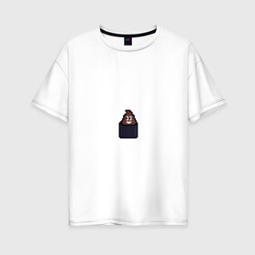 Женская футболка хлопок Oversize с принтом Смешная какашка в Курске, 100% хлопок | свободный крой, круглый ворот, спущенный рукав, длина до линии бедер
 | art | pixel | pixelart | милаха | пиксели | пиксель | пиксельарт
