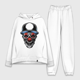 Женский костюм хлопок Oversize с принтом Halloween в Курске,  |  | clown | eyes | halloween | holiday | jaw | nose | teeth | зубы | клоун | нос | пасть | праздник | хэллоуин