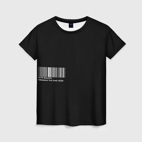 Женская футболка 3D с принтом Seneca  в Курске, 100% полиэфир ( синтетическое хлопкоподобное полотно) | прямой крой, круглый вырез горловины, длина до линии бедер | Тематика изображения на принте: бюст | грек | координаты | портрет | прошлое | философ | цитата | штрихкод