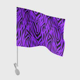 Флаг для автомобиля с принтом Абстрактный узор зебра  в Курске, 100% полиэстер | Размер: 30*21 см | абстрактный | женский | зебра | креативный | модный | полосы | популярный | современный | черный и фиолетовый