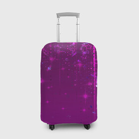 Чехол для чемодана 3D с принтом Абстрактный фон фуксия в Курске, 86% полиэфир, 14% спандекс | двустороннее нанесение принта, прорези для ручек и колес | детский | звезды | малиновый | модный | молодежный | пурпурный | современный | фуксия | яркий узор