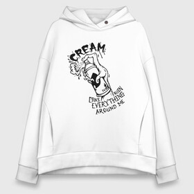 Женское худи Oversize хлопок с принтом Graffiti Cream в Курске, френч-терри — 70% хлопок, 30% полиэстер. Мягкий теплый начес внутри —100% хлопок | боковые карманы, эластичные манжеты и нижняя кромка, капюшон на магнитной кнопке | black | cream | gza | hip hop | method man | music | new york | odb | old school | rap | rza | wu tang | wu tang clan | аудио | винил | ву тэнг | граффити | диджей | кассета | микрофон | музыка | нью йорк | пластинка | рэп | рэпер | хип хоп