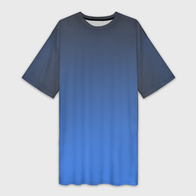 Платье-футболка 3D с принтом DARK OCEAN GRADIENT в Курске,  |  | абстракция | амбре | без дизайна | голубая | голубое | градиент | градиент и ничего лишнего | градиенты | на каждый день | синий | синяя | текстура | черная | черный