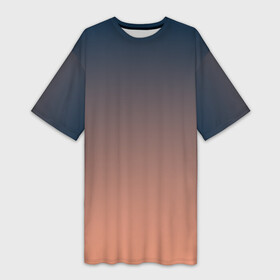 Платье-футболка 3D с принтом PREDAWN GRADIENT в Курске,  |  | абстракция | амбре | без дизайна | градиент | градиент и ничего лишнего | градиенты | закат | на каждый день | оранжевая | оранжевое | оранжевый | рассвет | серая | серое | серый | синий | синяя