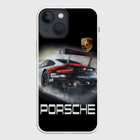 Чехол для iPhone 13 mini с принтом PORSHE в Курске,  |  | 911 | auto | car | cool | dark | logo | machine | porshe | ride | sportcar | автомобили | гонки | крутые | порше | ралли | спорткар | тачки