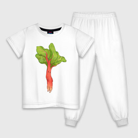 Детская пижама хлопок с принтом Ревень в Курске, 100% хлопок |  брюки и футболка прямого кроя, без карманов, на брюках мягкая резинка на поясе и по низу штанин
 | арт | зелень | красный | мило | милота | овощ | овощи | ревень | рисунок | свежие овощи | свежий овощ | свежий продукт