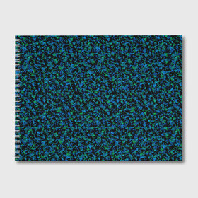 Альбом для рисования с принтом Абстрактный зелено-синий узор  в Курске, 100% бумага
 | матовая бумага, плотность 200 мг. | Тематика изображения на принте: абстрактный | вкрапления | зеленый | молодежный | мраморный | синий | современный | черный и синий
