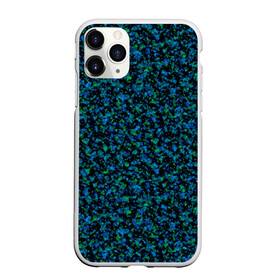 Чехол для iPhone 11 Pro Max матовый с принтом Абстрактный зелено-синий узор  в Курске, Силикон |  | абстрактный | вкрапления | зеленый | молодежный | мраморный | синий | современный | черный и синий