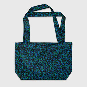 Пляжная сумка 3D с принтом Абстрактный зелено-синий узор  в Курске, 100% полиэстер | застегивается на металлическую кнопку; внутренний карман застегивается на молнию. Стенки укреплены специальным мягким материалом, чтобы защитить содержимое от несильных ударов
 | абстрактный | вкрапления | зеленый | молодежный | мраморный | синий | современный | черный и синий