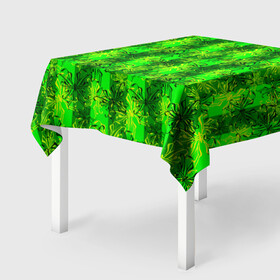 Скатерть 3D с принтом Неоновый полосатый узор  в Курске, 100% полиэстер (ткань не мнется и не растягивается) | Размер: 150*150 см | бабочки | вертикальные полосы | зеленый | летний | неоновый | неоновый зеленый | современный | яркий узор