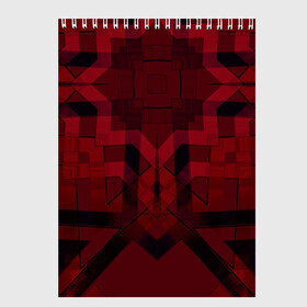Скетчбук с принтом Темно-красный геометрический  в Курске, 100% бумага
 | 48 листов, плотность листов — 100 г/м2, плотность картонной обложки — 250 г/м2. Листы скреплены сверху удобной пружинной спиралью | абстрактный | геометрические фигуры | креативный | модный | молодежный | популярный | современный | темно красный