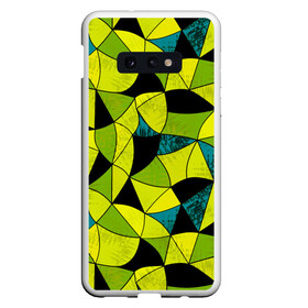 Чехол для Samsung S10E с принтом Гранжевый яркий зеленый  в Курске, Силикон | Область печати: задняя сторона чехла, без боковых панелей | абстрактный | гранжевая текстура | зеленый | летний | молодежный | современный | ярко желтый