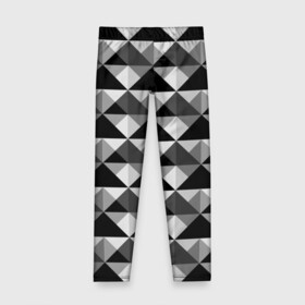 Детские леггинсы 3D с принтом Современный геометрический  в Курске, полиэстер 85%, спандекс 15% | эластичный пояс, зауженный крой | абстрактный | геометрический фигуры | модный | полигональный | популярный | треугольники | черно белый