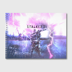 Альбом для рисования с принтом S.T.A.L.K.E.R. 2 | С.Т.А.Л.К.Е.Р. 2 (Z) в Курске, 100% бумага
 | матовая бумага, плотность 200 мг. | Тематика изображения на принте: chernobyl | pripyat | s.t.a.l.k.e.r. 2 | shadow of chernobyl | stalker | stalker 2 | воля | меченый | припять | свобода | свобода воля | сталкер | сталкер 2 | тени чернобыля | чернобыль