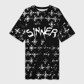 Платье-футболка 3D с принтом FAR CRY 5 ГРЕШНИК   SINNER в Курске,  |  | far cry | sinner | ubisoft | врата эдема | грешник | иосиф сид | монтана | секта | сектанты | символ | фар край | юбисофт