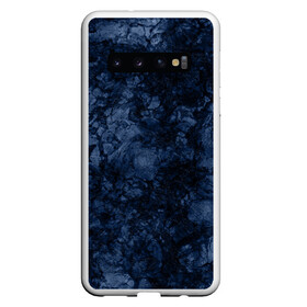 Чехол для Samsung Galaxy S10 с принтом Темно-синяя текстура камня  в Курске, Силикон | Область печати: задняя сторона чехла, без боковых панелей | абстрактный | модный | молодежный | мрамор | мраморный узор | синий | современный