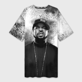 Платье-футболка 3D с принтом Ice Cube | Айс Куб (Z) в Курске,  |  | ice cube | oshea jackson | rap | айс куб | айс кьюб | реп | репер | рэпер | хип хоп