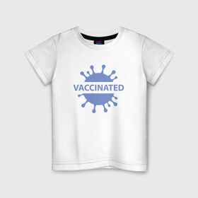 Детская футболка хлопок с принтом Вакцинирование в Курске, 100% хлопок | круглый вырез горловины, полуприлегающий силуэт, длина до линии бедер | coronavirus | covid19 | virus | вакцина | вакцинация | вирус | грипп | заражение | здоровье | иммунитет | инфекция | карантин | корона | коронавирус | маска | пандемия | прививка | самоизоляция | спутник