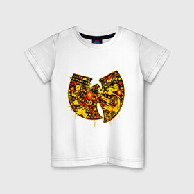 Детская футболка хлопок с принтом Wu-Tang Хохлома в Курске, 100% хлопок | круглый вырез горловины, полуприлегающий силуэт, длина до линии бедер | wu | wu tang | wu tang clan | ву | ву танг | ву танг клан | ву тэнг | ву тэнг клан